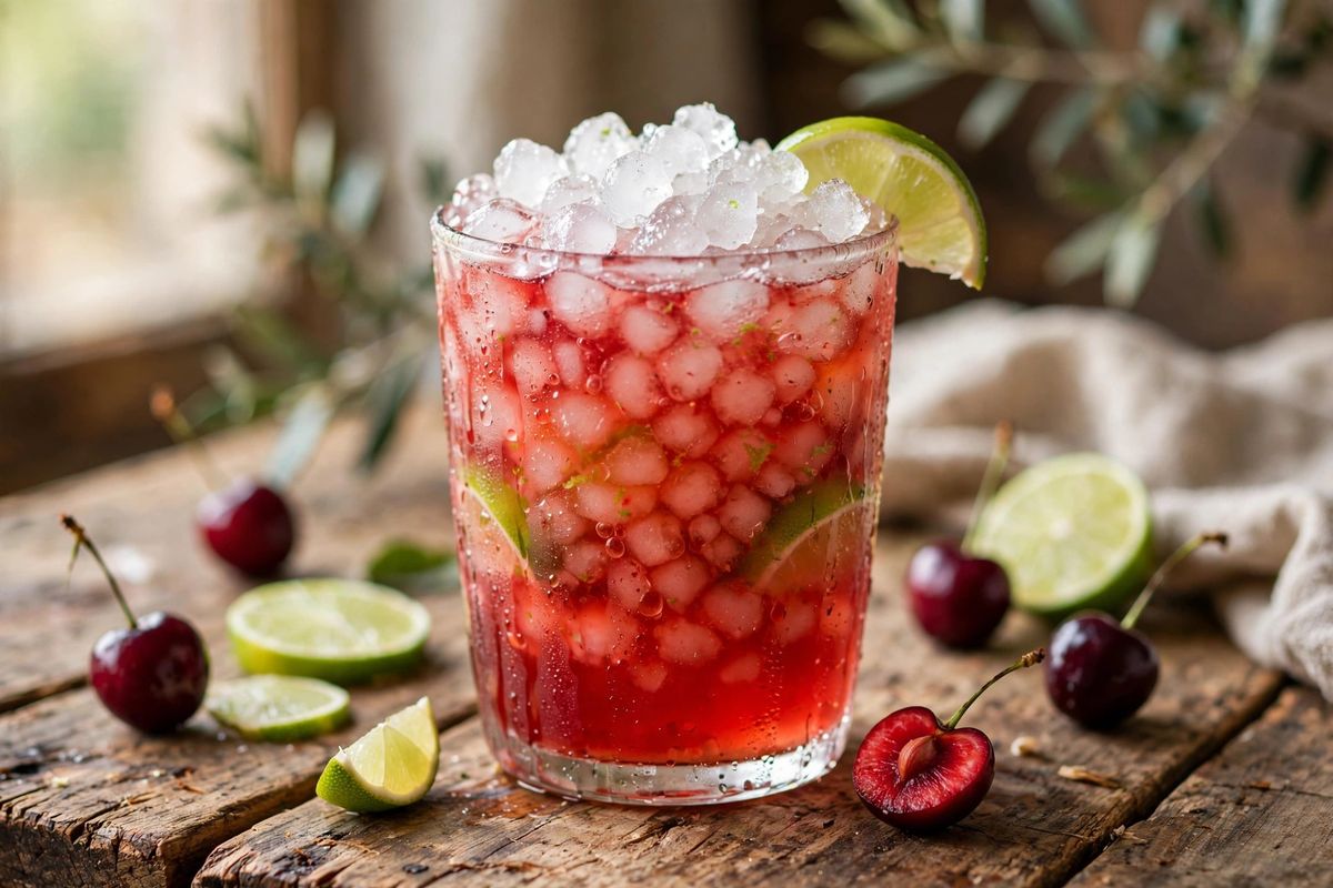 Sonic Cherry Limeade packed with pebble ice